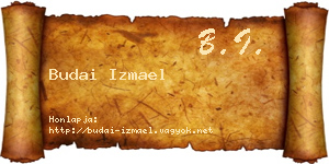 Budai Izmael névjegykártya